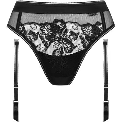 Hooghoog Braziliaanse slip met afneembare jarretels voor dames Lisca Eminence Noir 38 Hooghoog Braziliaanse slip met afneembare jarretels voor dames Lisca Eminence Noir 38