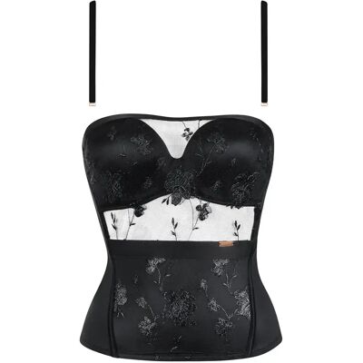 Voorgevormde balconette bustier voor vrouwen Lisca Passion Noir 95C Voorgevormde balconette bustier voor vrouwen Lisca Passion Noir 95C