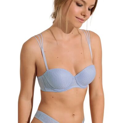 Bandeau balconnet voorgevormde bh voor dames Lisca Nikki Bleu 90B Bandeau balconnet voorgevormde bh voor dames Lisca Nikki Bleu 90B