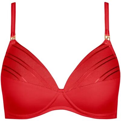 Voorgelakt bh zonder beugels voor dames Lisca Princess Rouge 95B Voorgelakt bh zonder beugels voor dames Lisca Princess Rouge 95B