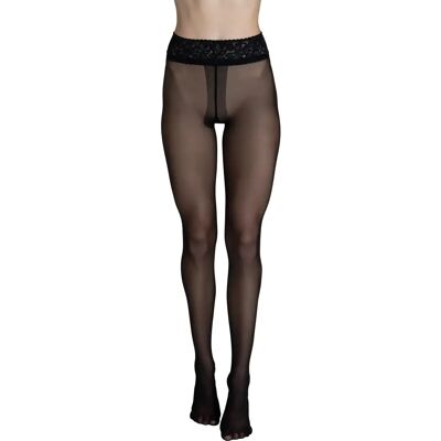 Transparante panty met sierlijke tailleband voor dames Lisca Selection 30 DEN Noir M/L Transparante panty met sierlijke tailleband voor dames Lisca Selection 30 DEN Noir M/L