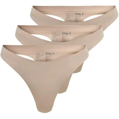 Dames string Only Tracy (x3) Beige L Dames string Only Tracy (x3) Beige L