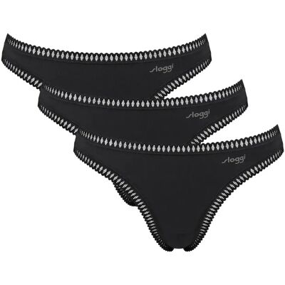 Dames string Sloggi GO Crush (x3) Noir XL Dames string Sloggi GO Crush (x3) Noir XL