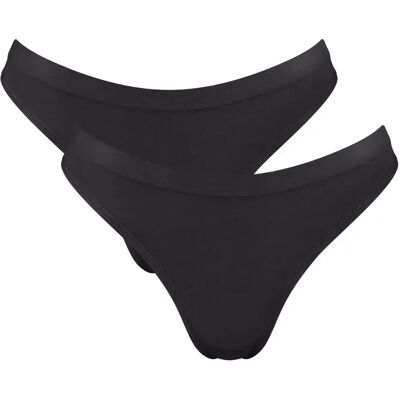 Vrouwen tanga Sloggi GO Sense (x2) Noir XL Vrouwen tanga Sloggi GO Sense (x2) Noir XL