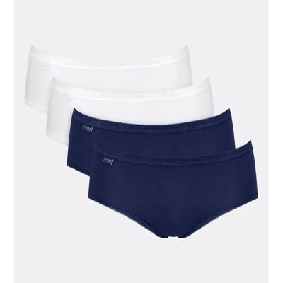 Damesslipjes Sloggi Basic+ Midi (x4) Bleu 40 Damesslipjes Sloggi Basic+ Midi (x4) Bleu 40