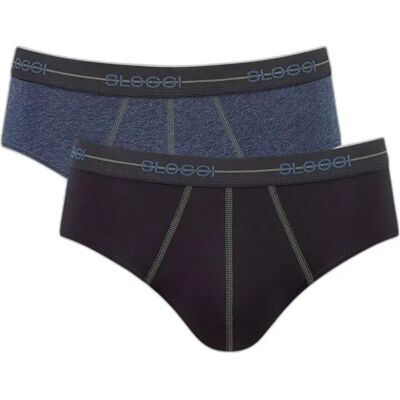 Slips Sloggi Start Midi (x2) Multicolore 2XL Slips Sloggi Start Midi (x2) Multicolore 2XL