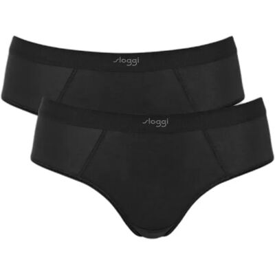 Damesslipjes Sloggi Ever Ease Hipster (x2) Noir XL Damesslipjes Sloggi Ever Ease Hipster (x2) Noir XL