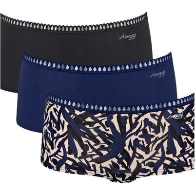 Damesslipjes Sloggi Go Crush (x3) Bleu XL Damesslipjes Sloggi Go Crush (x3) Bleu XL