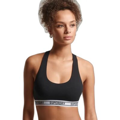 Korte beha van biologisch katoen voor vrouwen Superdry Noir 38 Korte beha van biologisch katoen voor vrouwen Superdry Noir 38