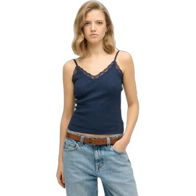 Lingerie met kantafwerking voor dames Superdry Essential Bleu XL Lingerie met kantafwerking voor dames Superdry Essential Bleu XL