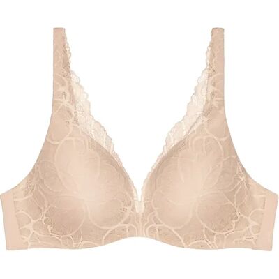 B padded bustier met beugels voor vrouwen Triumph Body Make-Up Illusion Lace Beige 100D B padded bustier met beugels voor vrouwen Triumph Body Make-Up Illusion Lace Beige 100D