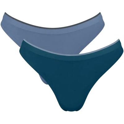 Vrouwen tanga Sloggi Go Sense (x2) Bleu L Vrouwen tanga Sloggi Go Sense (x2) Bleu L
