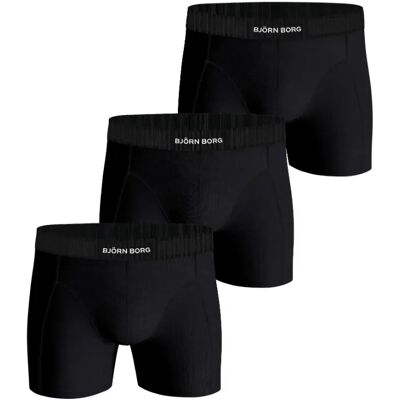 Rekbare biologisch katoen boxershorts Björn Borg (x3) Noir S Rekbare biologisch katoen boxershorts Björn Borg (x3) Noir S