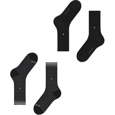 Sokken Burlington Everyday Stripe (x2) Noir 40/46 Sokken Burlington Everyday Stripe (x2) Noir 40/46