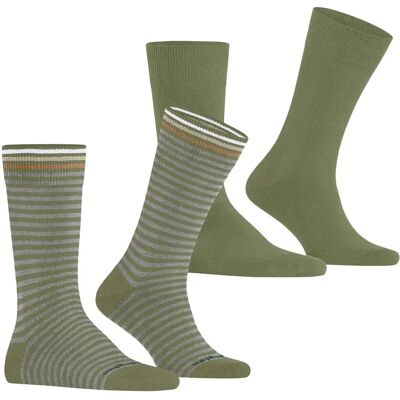 Sokken Burlington Everyday Stripe (x2) Vert 40/46 Sokken Burlington Everyday Stripe (x2) Vert 40/46