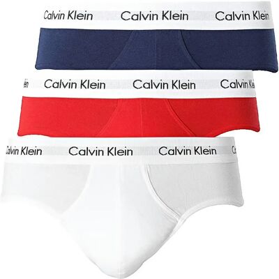 Slips Calvin Klein Hip (x3) Rouge S Slips Calvin Klein Hip (x3) Rouge S
