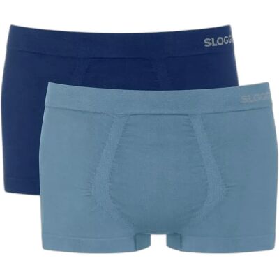 Boxershorts Sloggi Go Smooth Hipster (x2) Bleu XL Boxershorts Sloggi Go Smooth Hipster (x2) Bleu XL