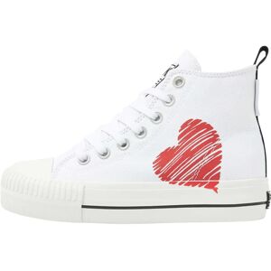 Dames sportschoenen van canvas met print en borduursel British Knights Kaya Mid Blanc 36 Dames sportschoenen van canvas met print en borduursel British Knights Kaya Mid Blanc 36