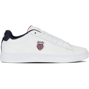 K-Swiss - K-Swiss Classic Court Shield II - Wit - Leer - Schoenen K-Swiss - K-Swiss Classic Court Shield II - Wit - Leer - Schoenen