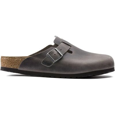 Houten klompen met natuurlijke geoliede leer en een zachte binnenzool Birkenstock Boston Gris 43 Étroit Houten klompen met natuurlijke geoliede leer en een zachte binnenzool Birkenstock Boston Gris 43 Étroit