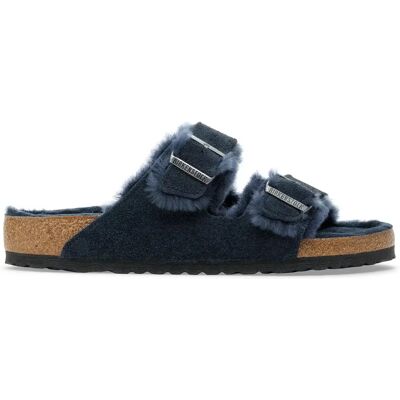 Sandalen Birkenstock Arizona Shearling Suede Leather/Fur New Navy (Étroit) Bleu 41 Étroit Sandalen Birkenstock Arizona Shearling Suede Leather/Fur New Navy (Étroit) Bleu 41 Étroit