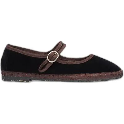 Velours Ballerina's met Gesp Dames Flabelus Mary Jane Marron 37 Velours Ballerina's met Gesp Dames Flabelus Mary Jane Marron 37