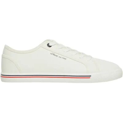 Sportieve Textiel Sneakers met Veters s.Oliver Blanc 44 Sportieve Textiel Sneakers met Veters s.Oliver Blanc 44