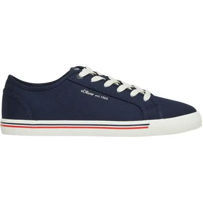 Sportieve Textiel Sneakers met Veters s.Oliver Bleu 44 Sportieve Textiel Sneakers met Veters s.Oliver Bleu 44
