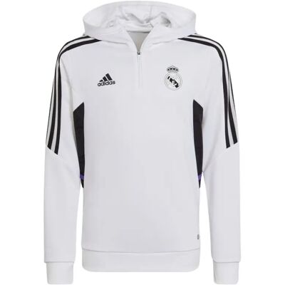 Adidas Junior Hoodie Real Madrid 2022/23 Blanc 9/10 ans Adidas Junior Hoodie Real Madrid 2022/23 Blanc 9/10 ans