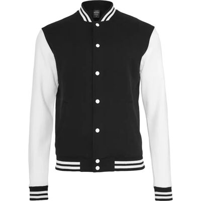 Urban Classics Urban Klassiek 2-tone college sweat basisjasje Noir XS Urban Classics Urban Klassiek 2-tone college sweat basisjasje Noir XS