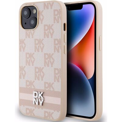 DKNY Roze iPhone 15 Hoes met Patroon DKNY Roze iPhone 15 Hoes met Patroon