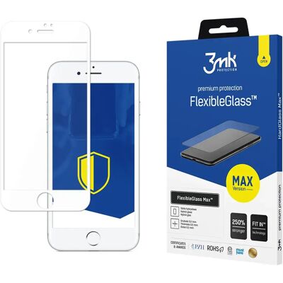 3MK FlexibleGlass Max Schermbescherming voor iPhone 7/8 Plus Wit 3MK FlexibleGlass Max Schermbescherming voor iPhone 7/8 Plus Wit