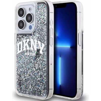 DKNY Zwarte Liquid Glitter Big Logo Hoes voor iPhone 15 Pro DKNY Zwarte Liquid Glitter Big Logo Hoes voor iPhone 15 Pro