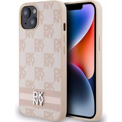 DKNY Roze iPhone 15 Hoes met Patroon DKNY Roze iPhone 15 Hoes met Patroon