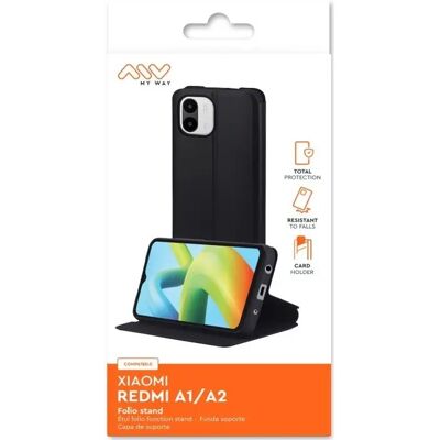 folio stand case MyWay Xiaomi Redmi A2/A1 Noir TU folio stand case MyWay Xiaomi Redmi A2/A1 Noir TU