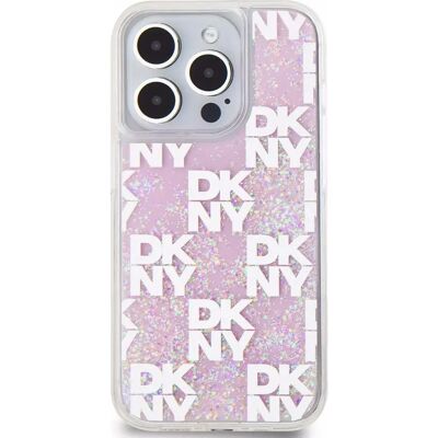 DKNY Roze Liquid Glitter iPhone 15 Pro Hoesje DKNY Roze Liquid Glitter iPhone 15 Pro Hoesje