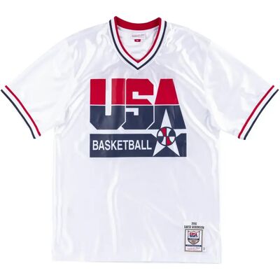 Mitchell & Ness Authentiek teamshirt USA David Robinson Blanc L Mitchell & Ness Authentiek teamshirt USA David Robinson Blanc L