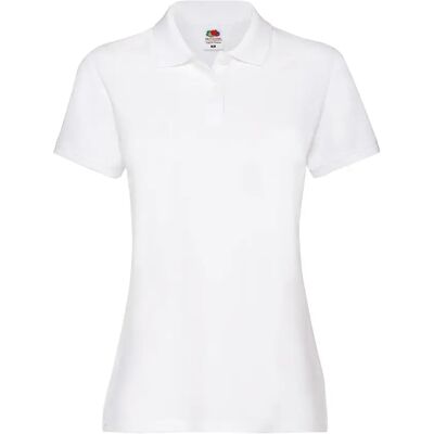 Damespolo Fruit of the Loom Premium Blanc 2XL Damespolo Fruit of the Loom Premium Blanc 2XL
