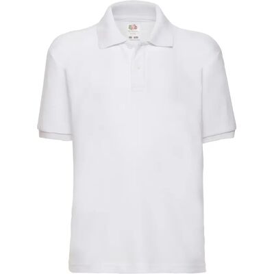Kinderpolo Fruit of the Loom Blanc 14/15 ans Kinderpolo Fruit of the Loom Blanc 14/15 ans