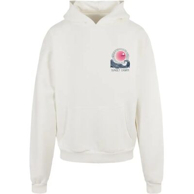 Oversized sweatshirt met capuchon Merchcode Sunset Charm Blanc S Oversized sweatshirt met capuchon Merchcode Sunset Charm Blanc S