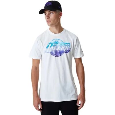 new era la lakers nba sky t-shirt met opdruk Blanc L new era la lakers nba sky t-shirt met opdruk Blanc L