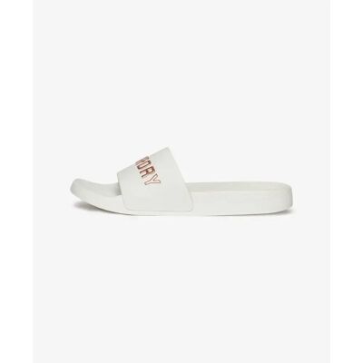 Vegan meisjes zwembadsandalen met logo Superdry Blanc 3/4 ans Vegan meisjes zwembadsandalen met logo Superdry Blanc 3/4 ans