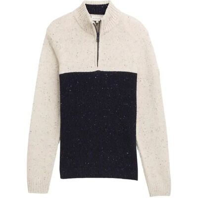 Pull aspect chiné Tom Tailor Blanc 3XL Pull aspect chiné Tom Tailor Blanc 3XL