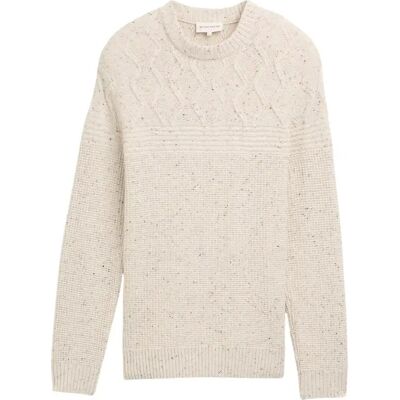 Pull torsadé Tom Tailor Blanc 3XL Pull torsadé Tom Tailor Blanc 3XL