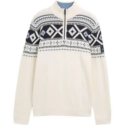 Pull col troyer 1x2 rits Tom Tailor Blanc 3XL Pull col troyer 1x2 rits Tom Tailor Blanc 3XL