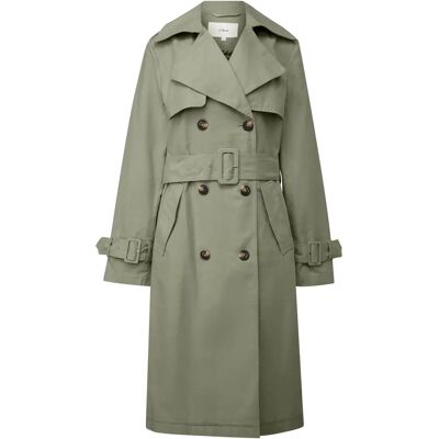 Trenchcoat met riem en dubbele knopen vrouw s.Oliver Vert 42 Trenchcoat met riem en dubbele knopen vrouw s.Oliver Vert 42