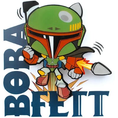 Mini-lamp 3D Light FX Boba Fett 3D Vert TU Mini-lamp 3D Light FX Boba Fett 3D Vert TU