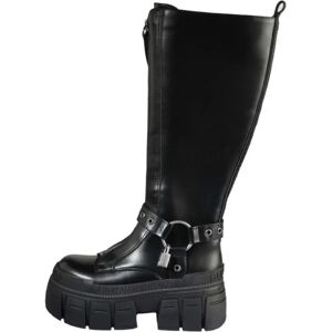 Dameslaarzen Buffalo Gospher Biker Hi Noir 38 Dameslaarzen Buffalo Gospher Biker Hi Noir 38
