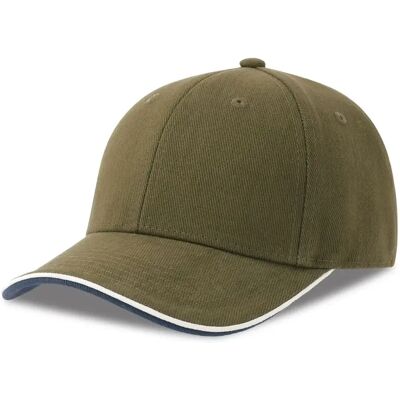 Zes panelen baseballpet Atlantis Headwear Pilot Piping Sandwich-S Vert TU Zes panelen baseballpet Atlantis Headwear Pilot Piping Sandwich-S Vert TU