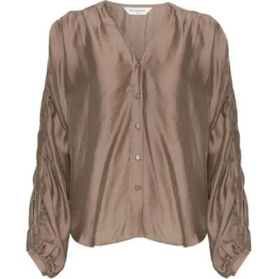 Dameshemd Moss Copenhagen Ramona Rikkelia Beige L/XL Dameshemd Moss Copenhagen Ramona Rikkelia Beige L/XL